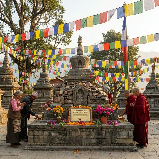 Prayer flags memorial